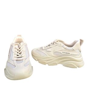 Steve Madden Possession Chunky Platform Sneakers - Bone / Beige